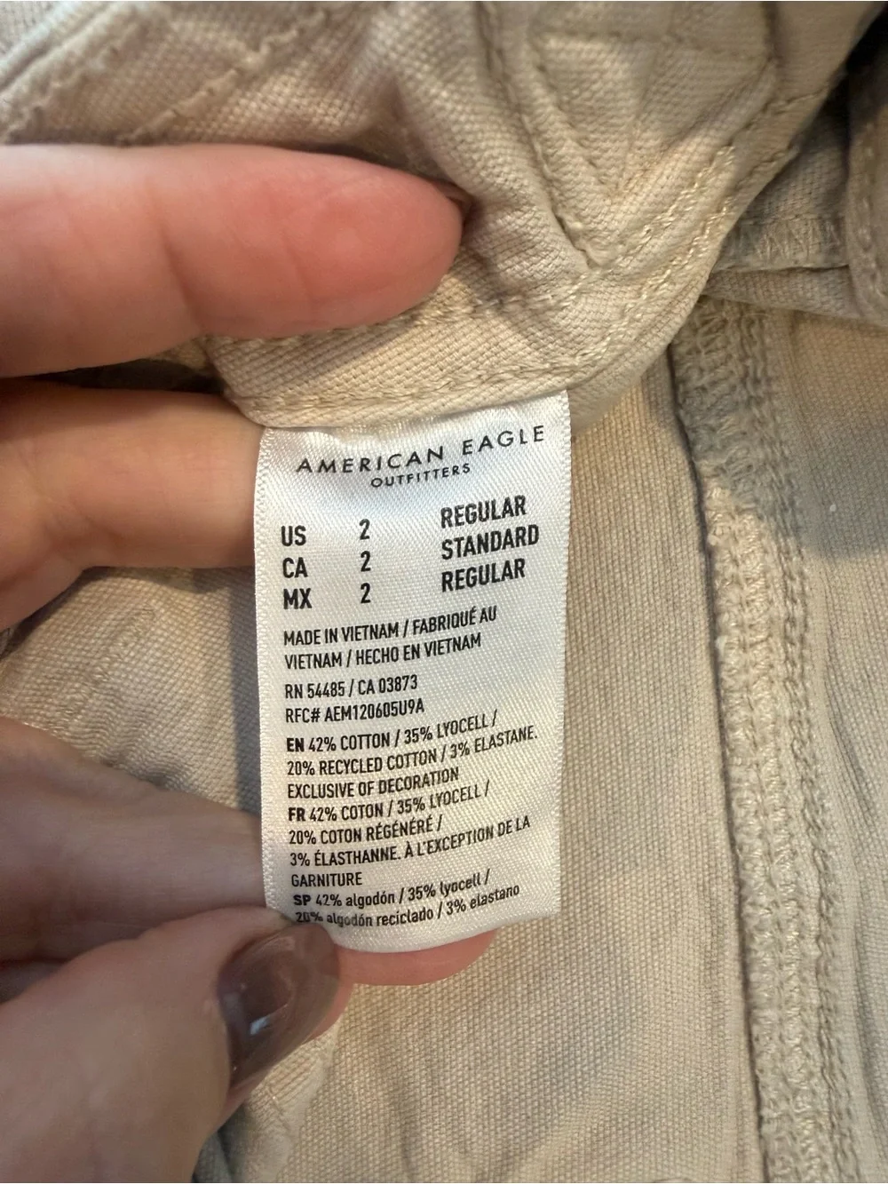 American Eagle Outfitters Stretch Pants in Beige